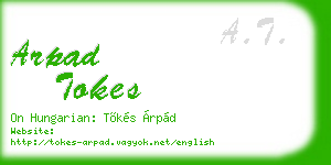 arpad tokes business card