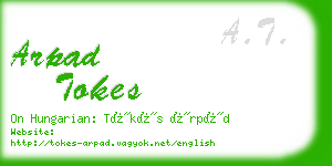 arpad tokes business card